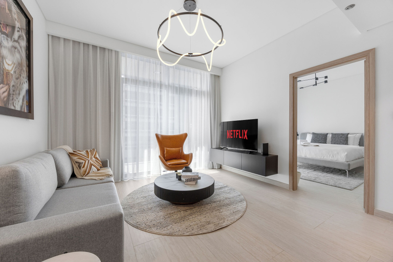 Living area 3, Modern Apartment with Rooftop Amenities, Dubai