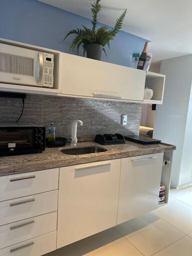 Private kitchen, Flat 321-GF na praia de Cabo Branco, João Pessoa