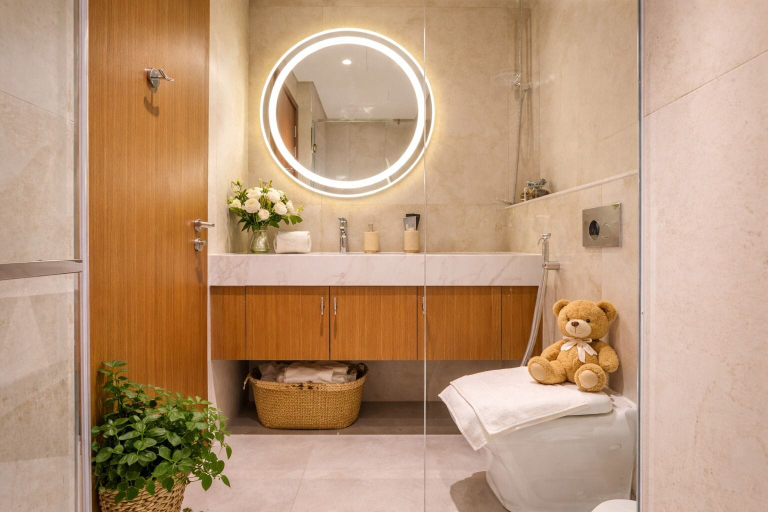 Bathroom 2, Luxury Studio with Pool and Parking, Dubai