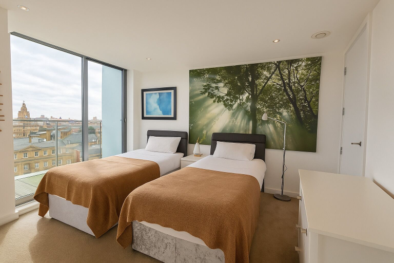 Bedroom 3, 2 Bedroom Penthouse with Parking, Sefton