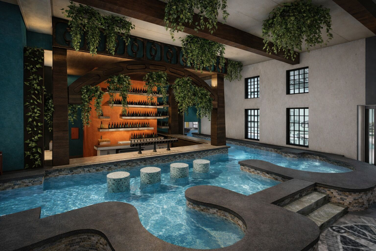 Swim-up bar 5, Dellshire Resort, Sauk