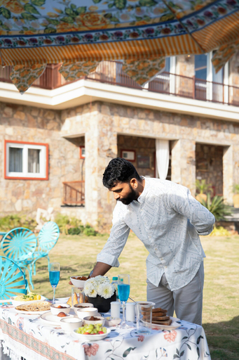 Breakfast meal, Geeta Bagh - Luxury Private Pool Villa In Pushkar, Nagaur