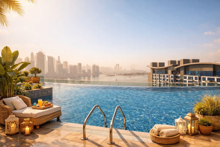 Pool 5, Luxury Studio with Private Beach, Dubai