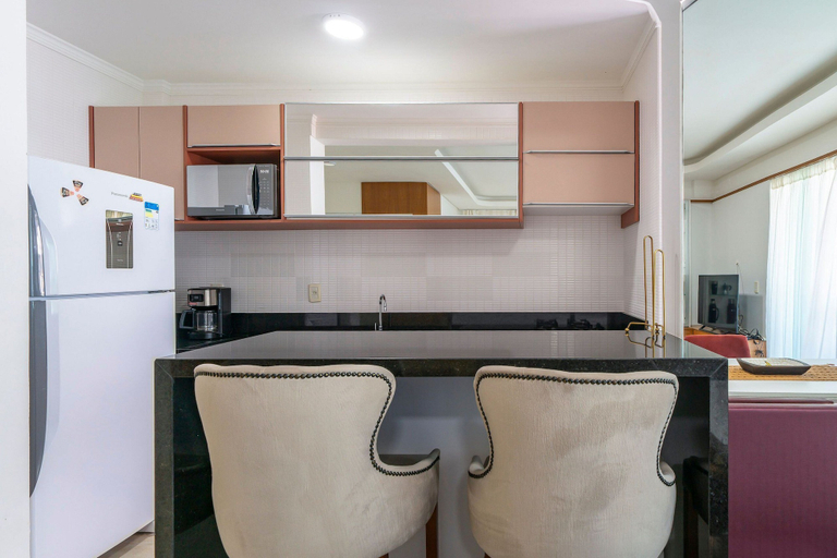 Private kitchen 3, Apartamento 2 quartos vista mar Bombas, Bombinhas