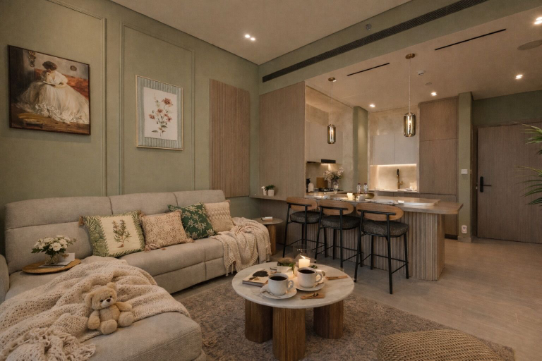 Living area 4, Luxury Apartment - Private Balcony Pool, Dubai