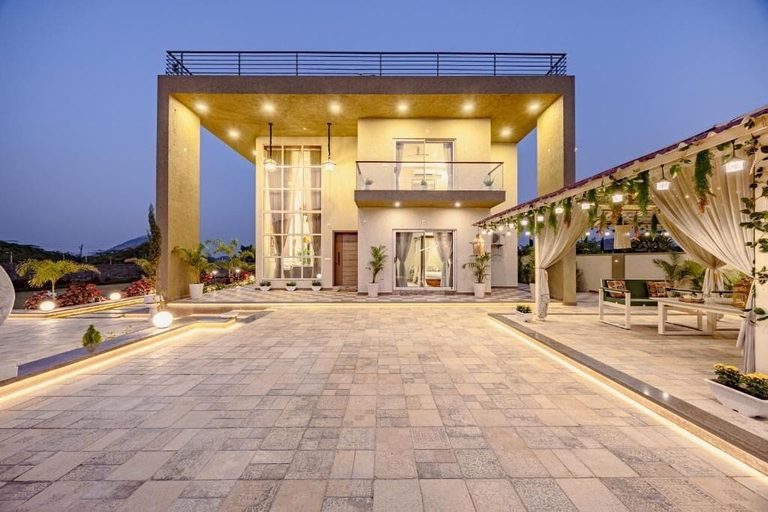 Terrace/patio, Heaven in Hills By ELIVAAS with pvt pool, Udaipur