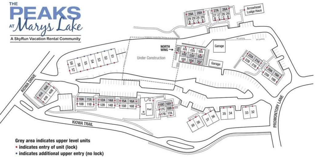 Property map, Lakeview Retreat 19a 2 Bedroom Condo, Larimer