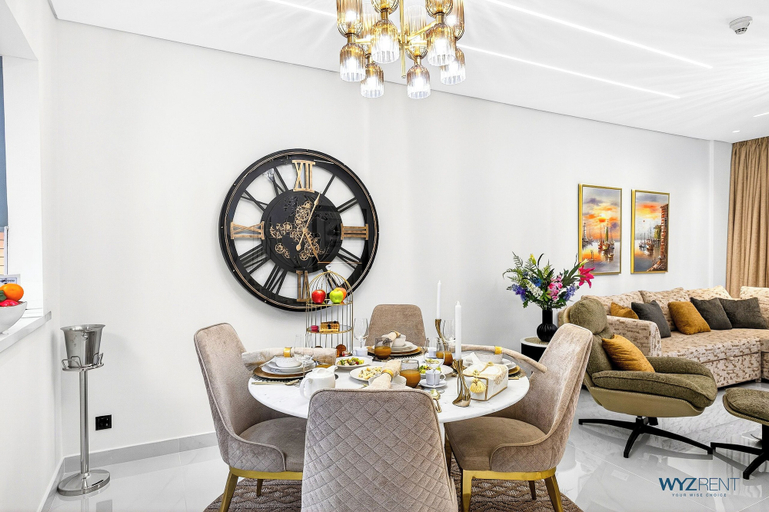 Dining 3, 1BR Royal Amwaj Private Beach& Burj view, Dubai