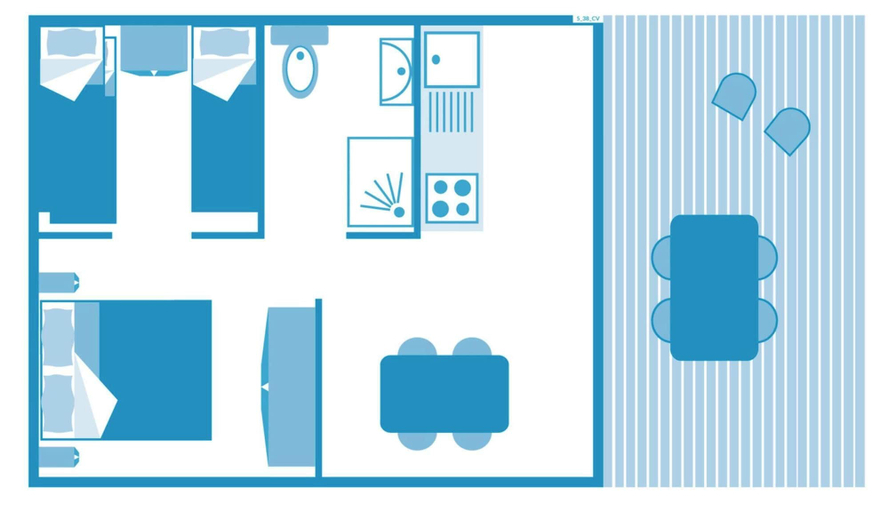 Room 2, Lodge Safari 5p 2bdrms, Loir-et-Cher