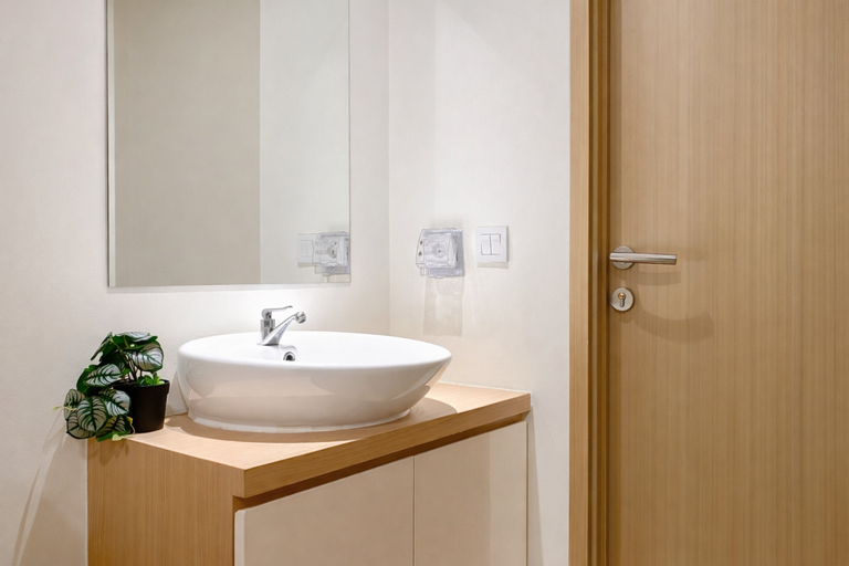 Bathroom 2, Tranquil 2BR for 4 Pax at Meikarta Apartment By Travelio, Cikarang
