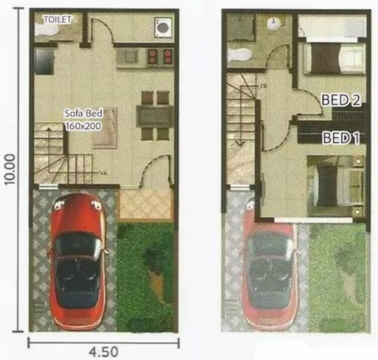 Floor plan 4, Laurel By SanLiving - 2BR - PIK2, Tangerang