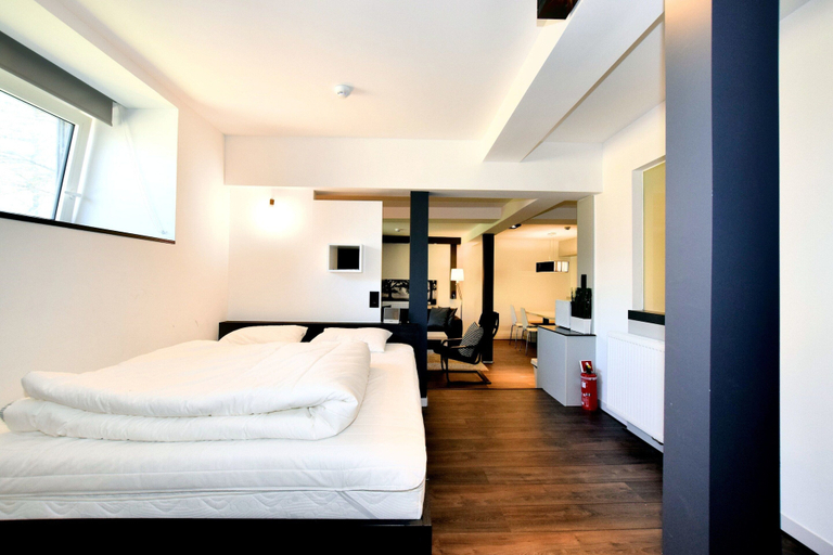 Bedroom 3, Apartment in Former Coach House, Liège