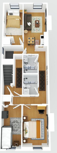 Interior 2, Bright 3BR Harlem Home w In-unit Laundry, New York