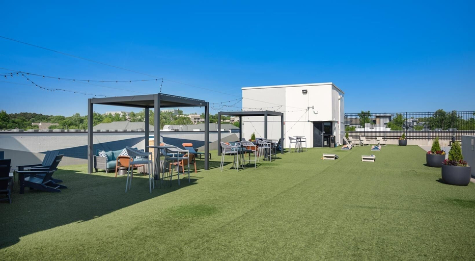 Rooftop terrace, Landing Apartments Raleigh - North Hills , Wake