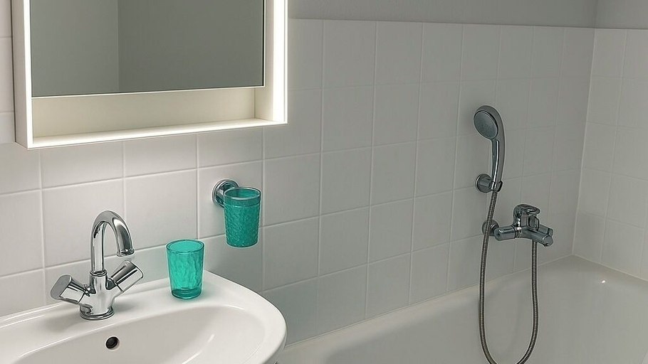 Bathroom 5, Aurora Living – 15 Min Airport | Business Design Apartments, Offenbach am Main