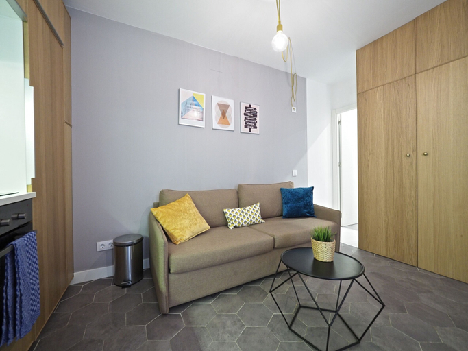 Living area, Torrassa Cozy Apartment by Olala Homes, Barcelona