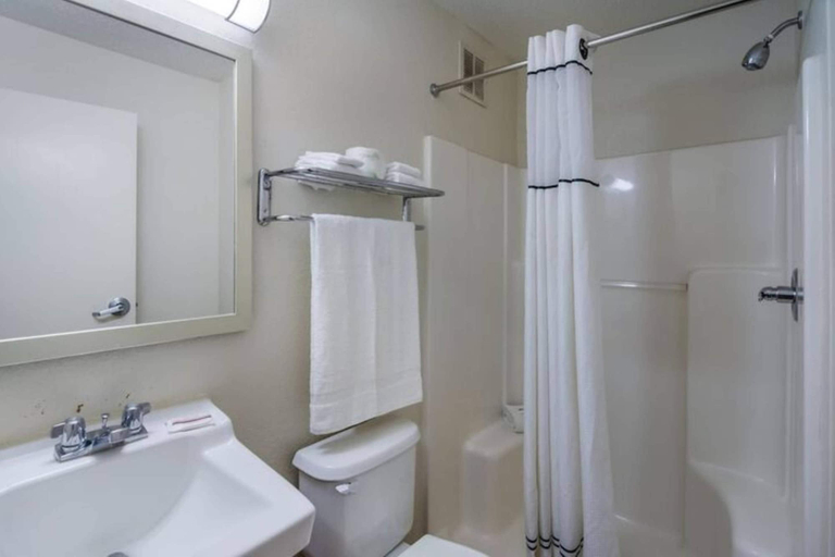 Bathroom, Suburban Studios Winston Salem-University Parkway, Forsyth