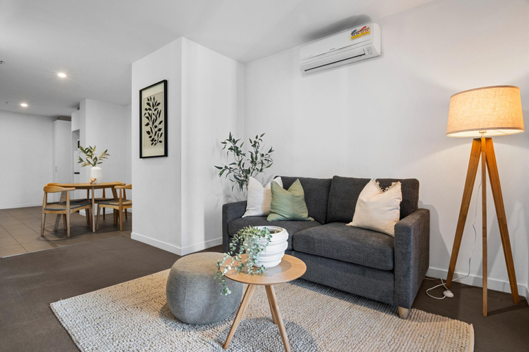 Separate living room 3, 2-Bed High-Rise Apartment with Pool & Gym, Melbourne
