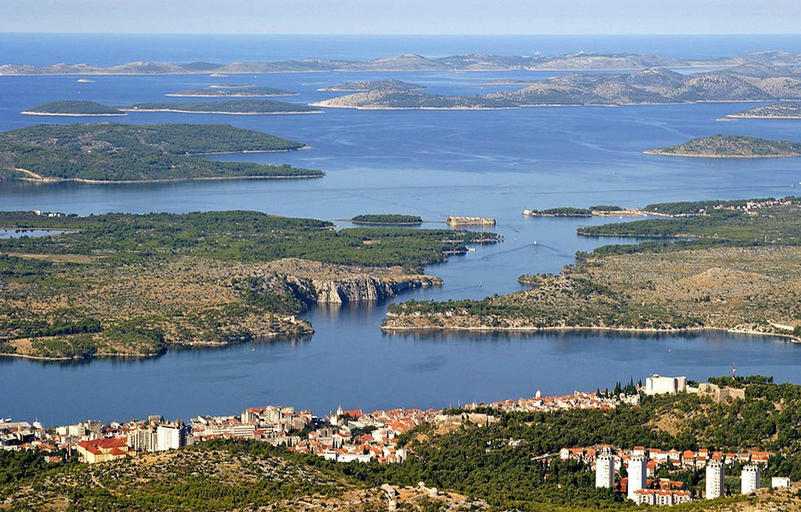 City view from property, Apartments Madlena, Šibenik