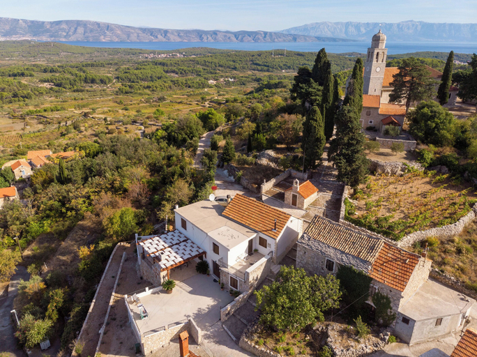 Aerial view, Apartment Peace and Quiet, Jelsa