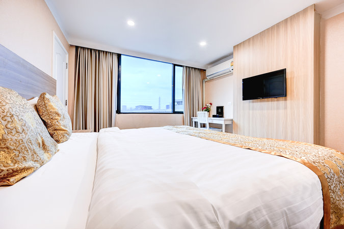Bedroom 2, Dancenter Bangkok Travellers Hotel, Huai Kwang