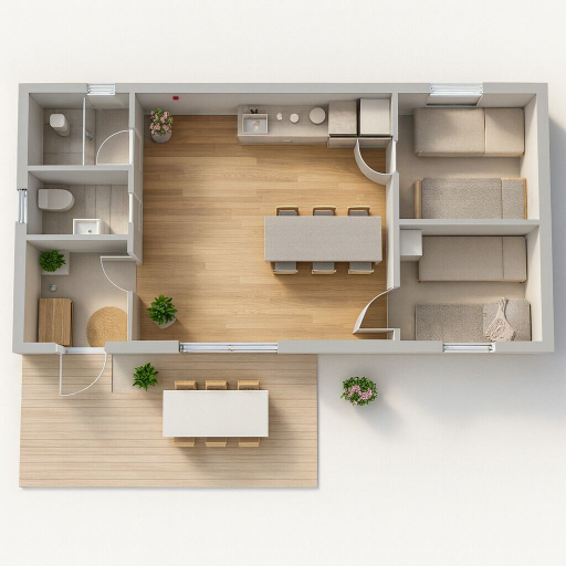 Room 4, Feriehusene Hedensted Centret - Sport, natur og velvære, Hedensted