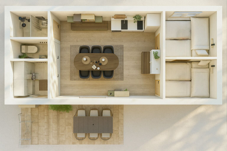 Living area 3, Feriehusene Hedensted Centret - Sport, natur og velvære, Hedensted