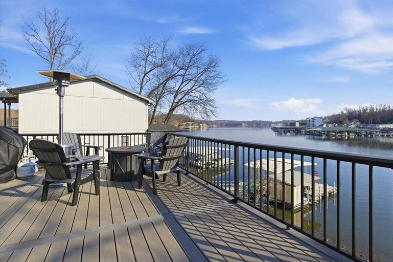 Terrace/patio 4, Lakefront House w/ Private Dock, 2 Slips, Dock Bar & Kayaks at 2mm, Camden