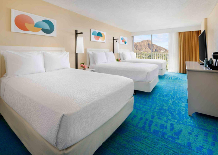 Bedroom 3, The Twin Fin Hotel, Honolulu