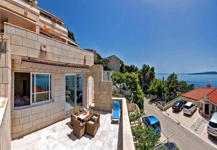 Terrace/patio 3, Apartments Draga, Brela