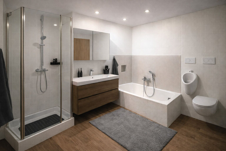 Bathroom 4, Gästehaus Jekle – Zimmer & Ferienwohnungen, Günzburg