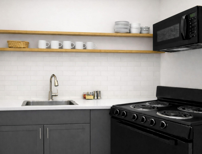 Private kitchen 2, KC's Corner Motel, Otsego