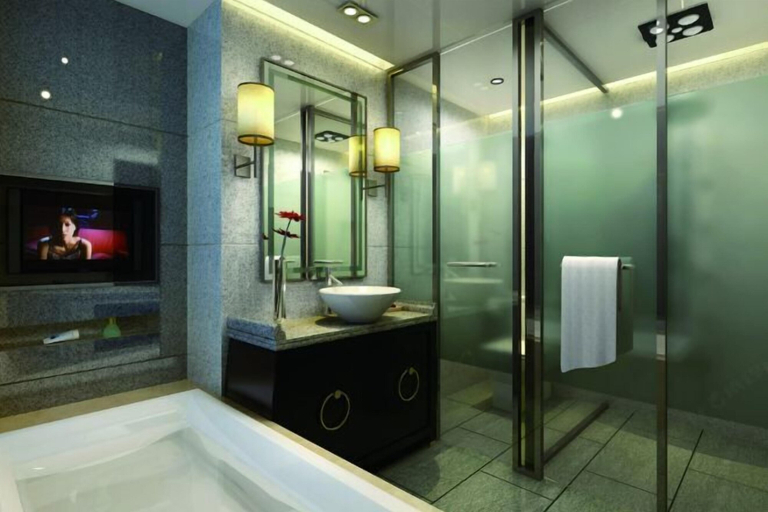 Bathroom 4, Weiyuan River International Hotel, Pu'er