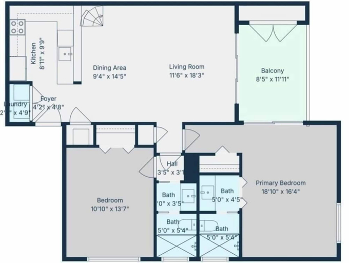 Floor plan 3, Coquina 3f 3 Bedroom Condo, Lee