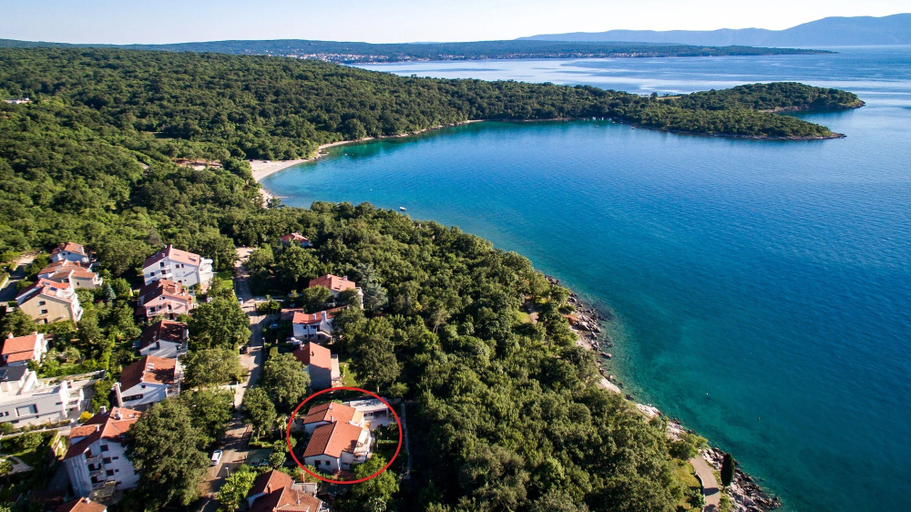 Aerial view, Apartments Rosuje, Njivice