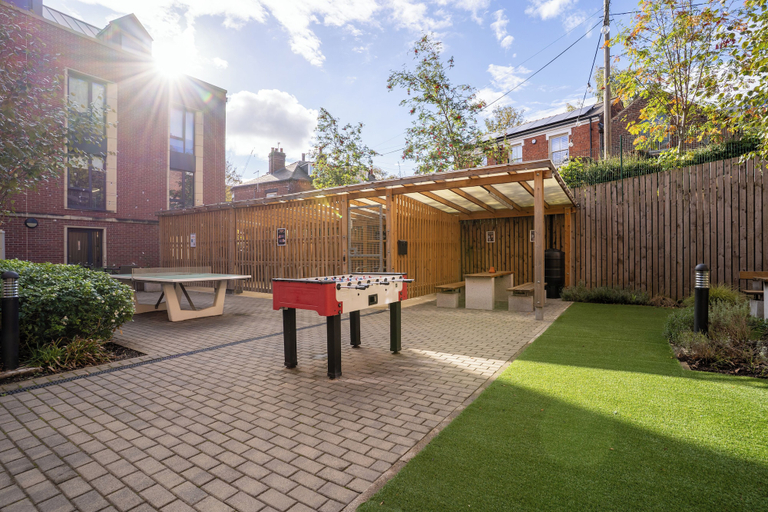 Outdoor dining 4, Student Only Sycamore House, Leeds