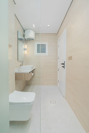 Bathroom 2, Hotel-finish Flat in Al Mughrizat With Workspace, Riyadh