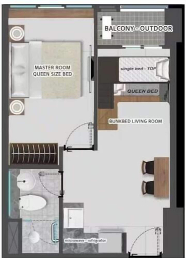Floor plan, SedaYu By SanLiving - 1BR - PIK, Jakarta Utara