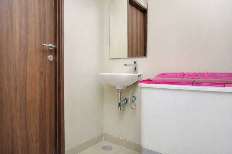 Laundry, Tranquil 1Br At Royal Sentul Park Apartment, Bogor