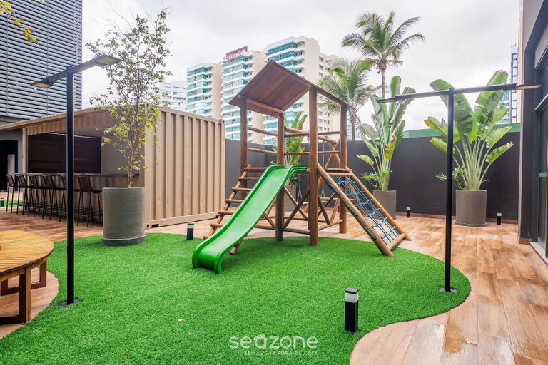 Children's area, Beachfront Building With Pool and gym - Arus, Salvador