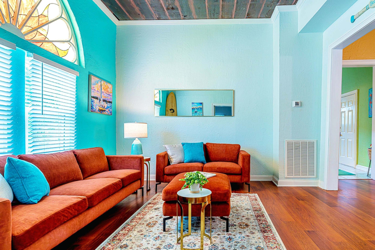 Living area 5, Surf + Strand Dual-unit Stay, Galveston