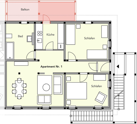 Floor plan 3, Altendorfer Vorwerk, Sächsische Schweiz-Osterzgebirge