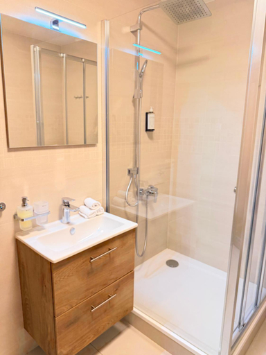 Bathroom 2, FamilyVilla, new 4 Luxury Big Apartments, parking, Praha 5