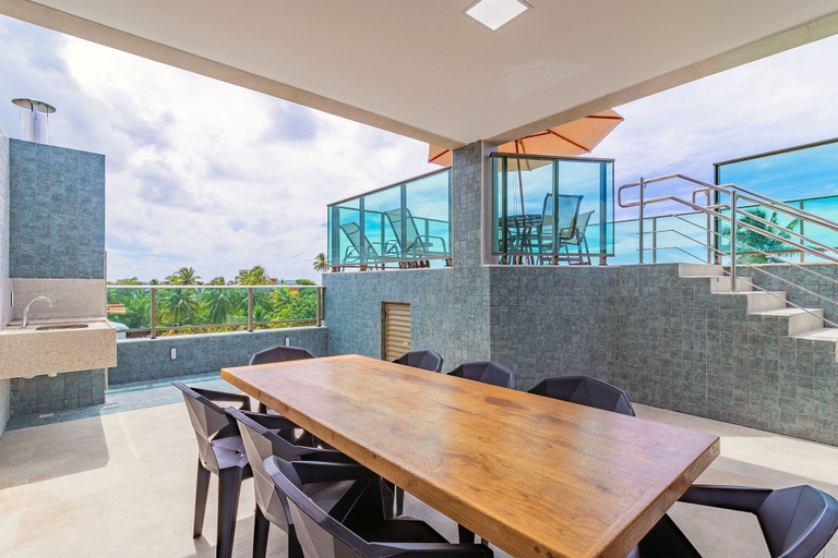 Outdoor dining 5, Porto Male #01 Apartment With Pool by Carpediem, Ipojuca