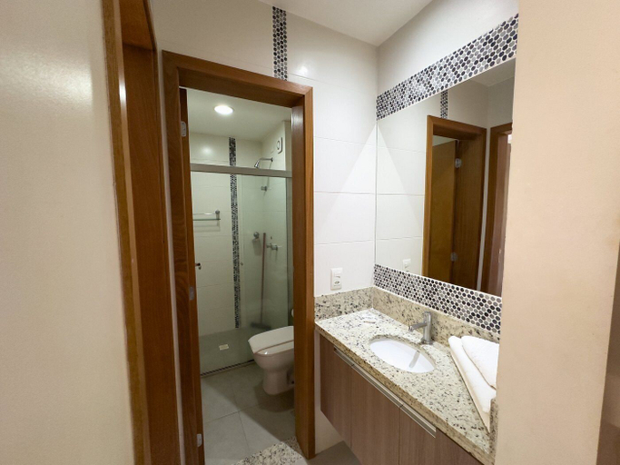 Bathroom, HOTEL MARINA FLAT, Caldas Novas