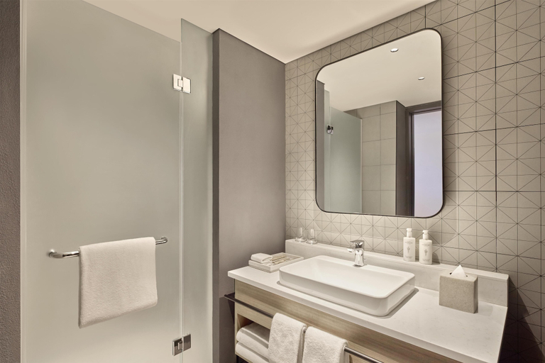 Bathroom shower 5, Hilton Garden Inn Bengaluru Embassy TechVillage Outer Ring Road, Bangalore