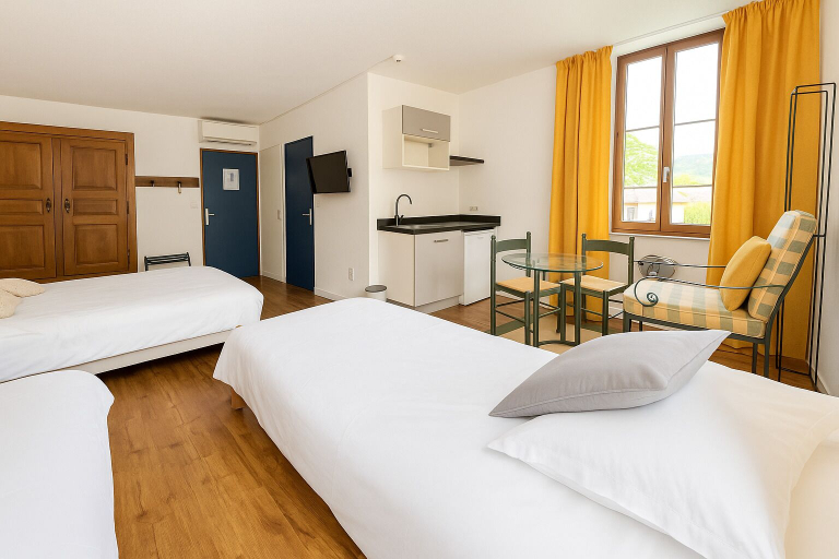 Bedroom 2, Logis Hôtel de Genève, Haute-Savoie