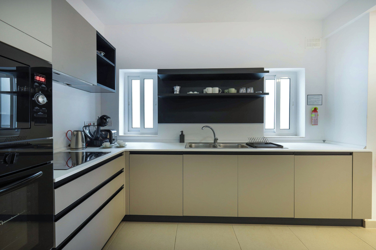 Private kitchen 2, 3BR Central with Balcony - Sliema Area