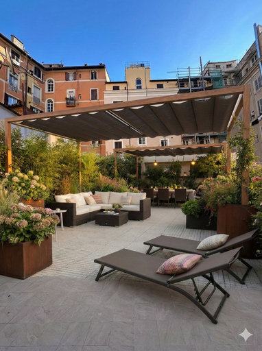 Outdoor dining, Tomato Urban Retreat Roma, Rome