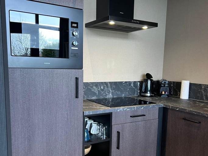 Private kitchen 4, Private Sauna at Wellness Lodge in Drenthe, Coevorden